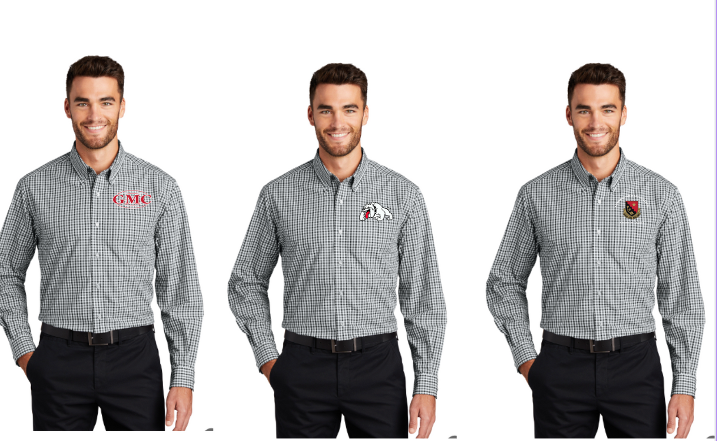 S654 Port Authority® Long Sleeve Gingham Easy Care Shirt
