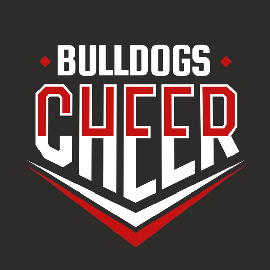 BULLDOGS CHEER BLACK SHIRT
