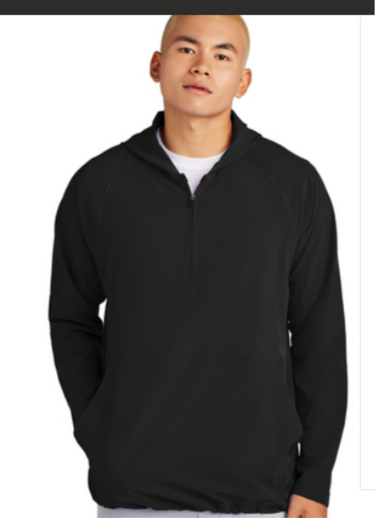 BLACK PULLOVER WITH LOGO