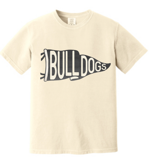 Ivory "Bulldogs Flag" Comfort Color T-Shirt