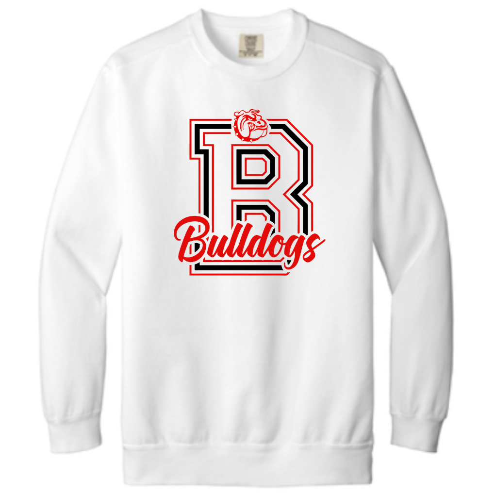 Varsity Letter Bulldog Comfort Color Crewneck