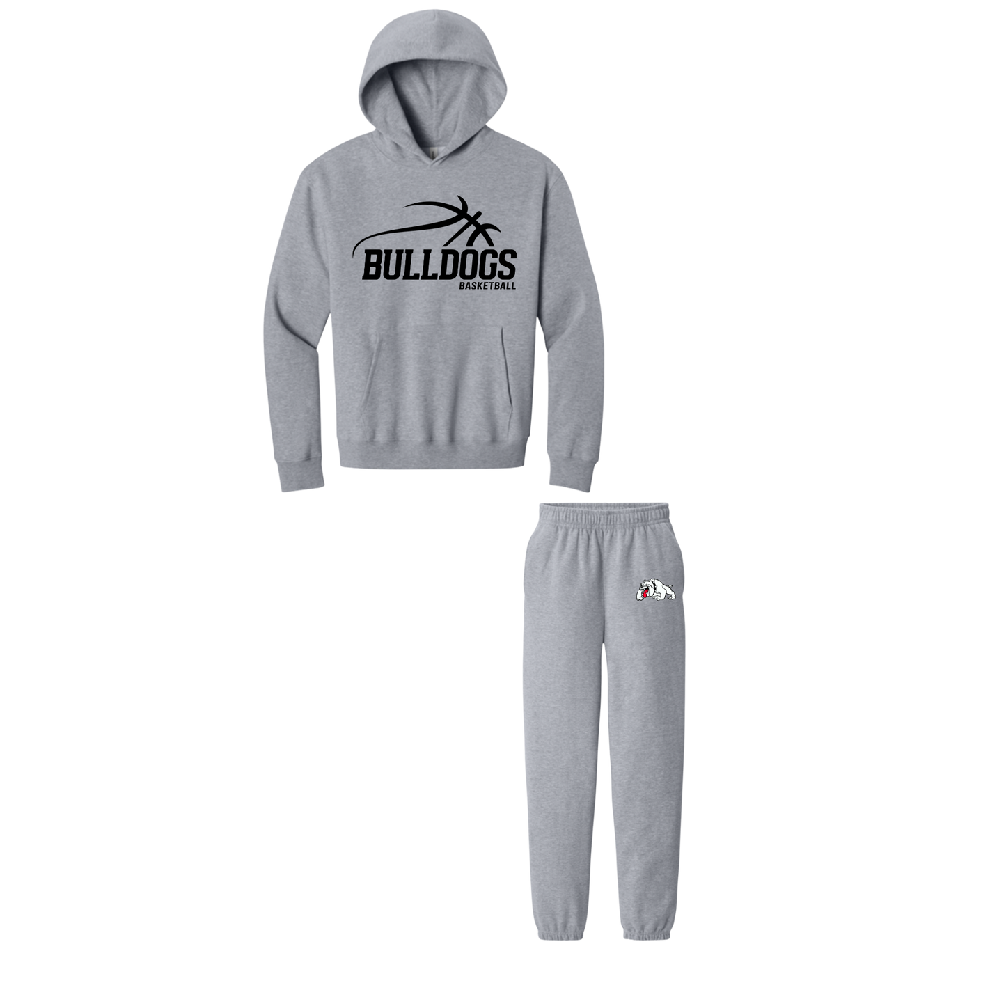 Hoodie/Sweatpants Set-All Gray