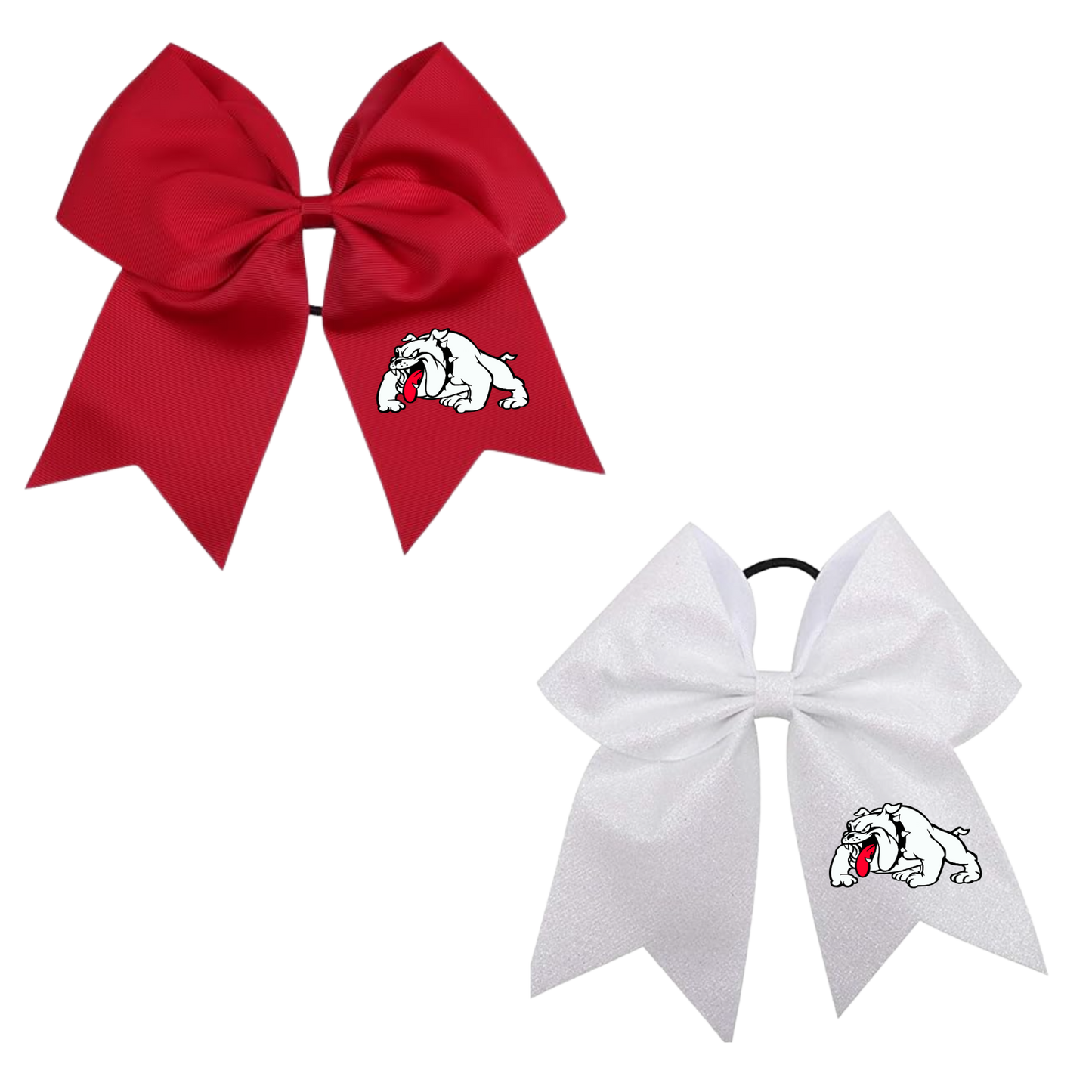 Red/White Bow w/ Design