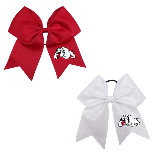 Red/White Bow w/ Design