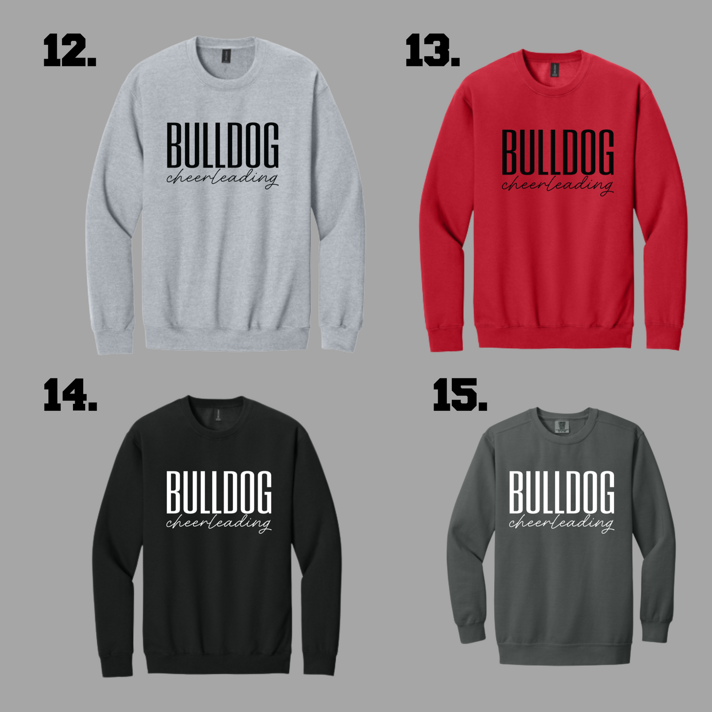 "Bulldogs Cheerleading" Sweatshirt-Comfort Colors