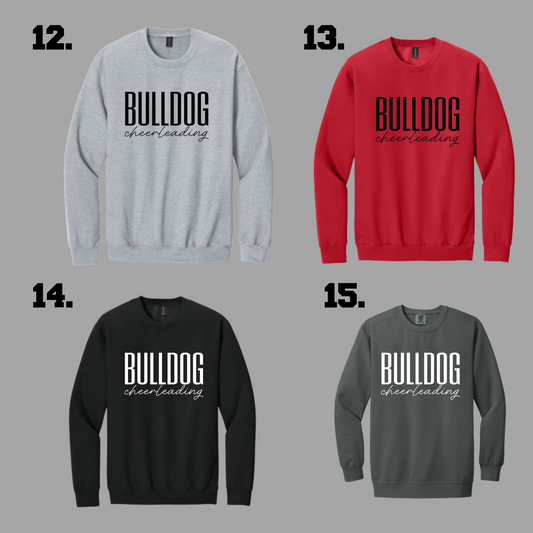 "Bulldogs Cheerleading" Sweatshirt-Comfort Colors